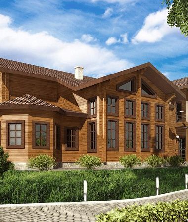 Топаз, дом из клееного бруса, 262 м2