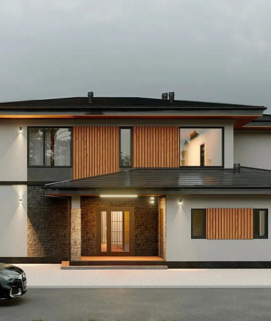 Цезарь, дом из газоблока, 252 м2