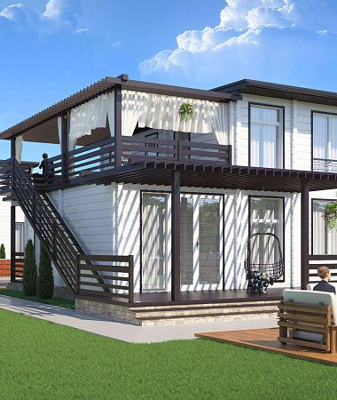 Фуджи, дом из клееного бруса, 122 м2