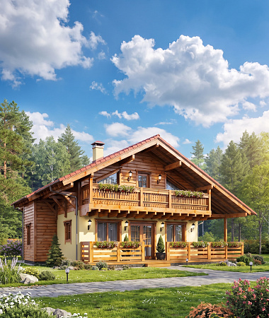 Ульяна, каркасный дом, 157 м2
