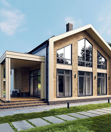 Спирея, дом из газоблока, 212 м2