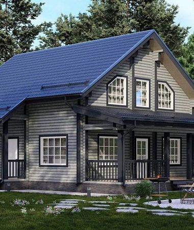 Герань, каркасный дом, 162 м2