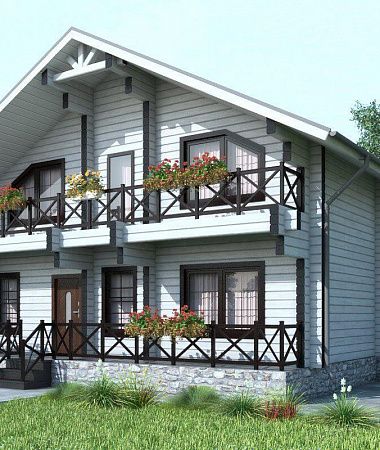 Сесиль, дом из клееного бруса, 138 м2