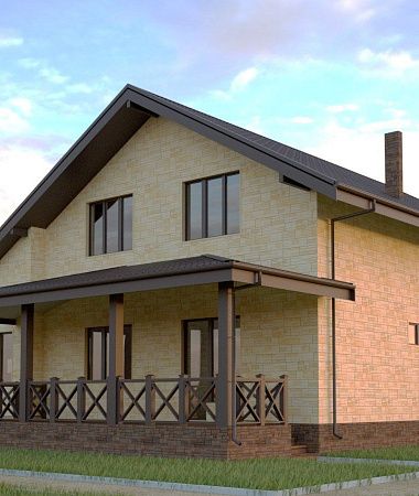 Превосходный, дом из газобетона, 206 м2