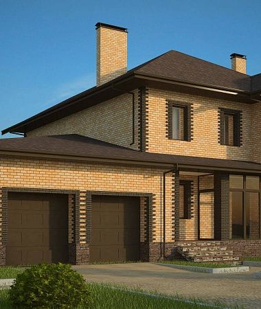 Исполин, дом из газоблока, 335 м2