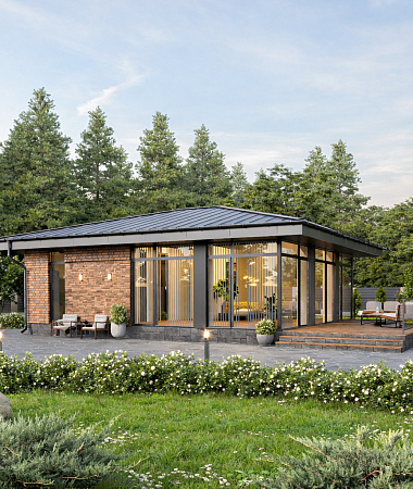 Феникс, баня из газоблока, 100 м2