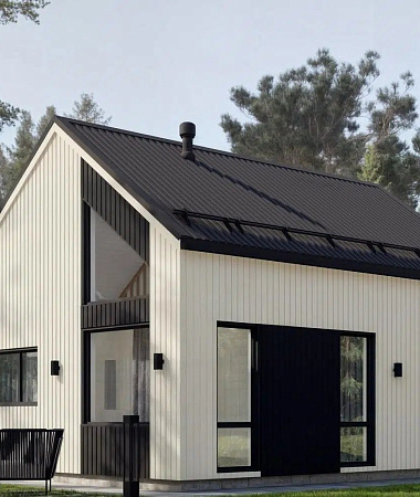 Гладиолус, дом из газоблока, 54 м2