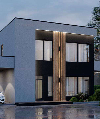 Черника, дом из газоблока, 194 м2