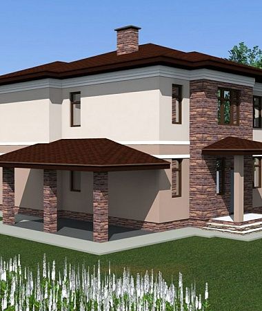 Арэс, монолитно-каркасный дом, 264 м2