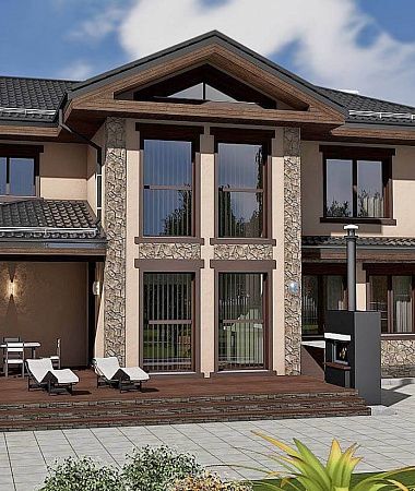 Княжий, дом из газоблока, 377 м2