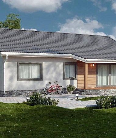 Космос, каркасный дом, 99 м2