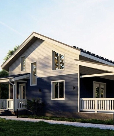 Амарант, каркасный дом, 157 м2