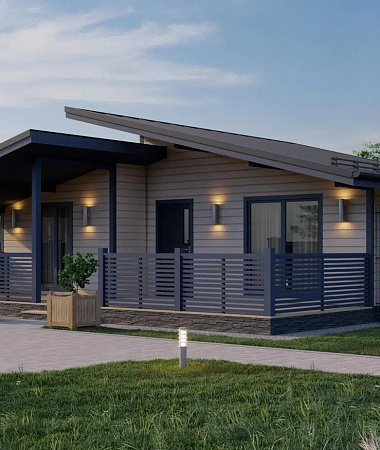 Калейдоскоп, каркасный дом, 63 м2