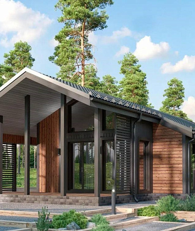 Тулуза, каркасный дом, 97 м2