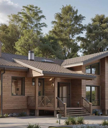 Моника, каркасный дом, 136 м2