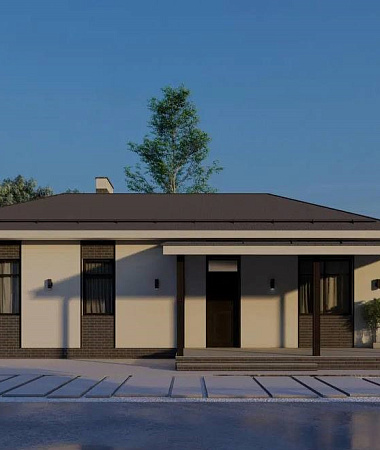 Голубь, дом из газоблока, 90 м2