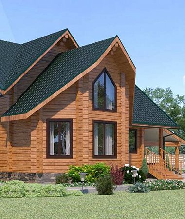 Витязь, дом из клееного бруса, 164 м2