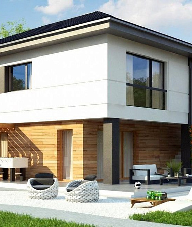 Василёк, дом из газоблока, 301 м2