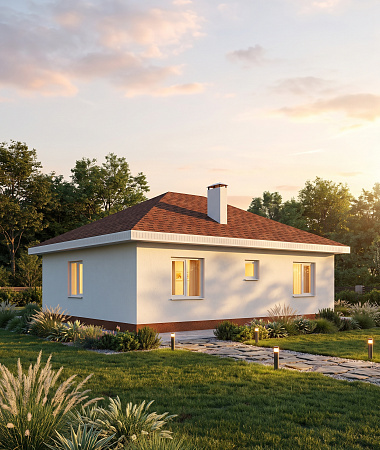 Арктур, дом из газоблока, 80 м2