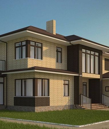 Почтенный, дом из газоблока, 288 м2