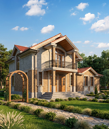Салют, дом из газоблока, 248 м2