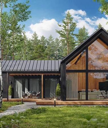 Мята, дом из газоблока, 232 м2