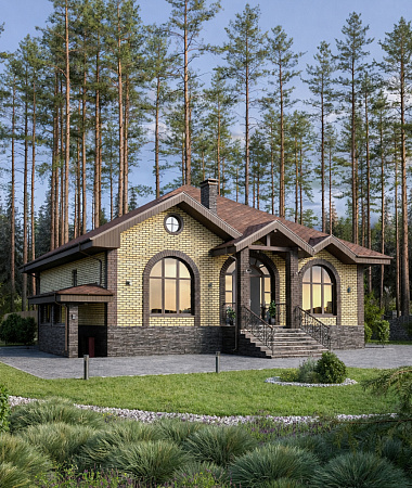 Осень, дом из газоблока, 238 м2