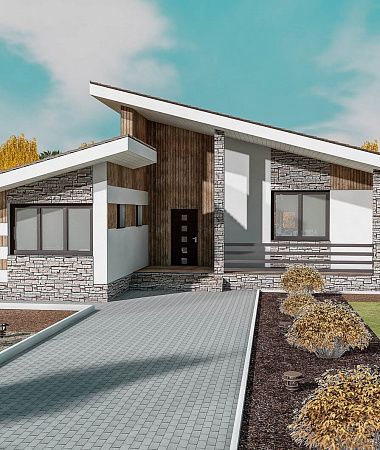 Ранчо, дом из газоблока, 230 м2