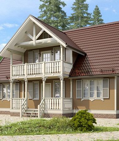 Усадьба, быстровозводимый дом, 183 м2