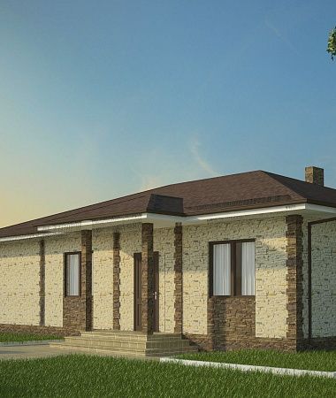 Март, быстровозводимый дом, 110 м2