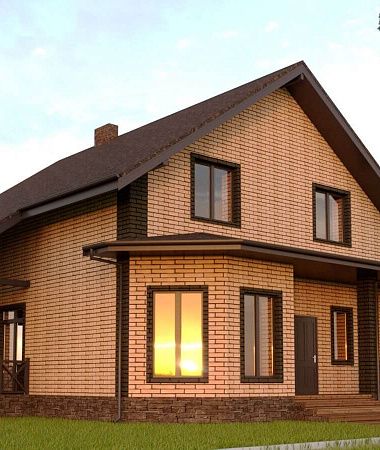 Очаг, дом из газоблока, 223 м2