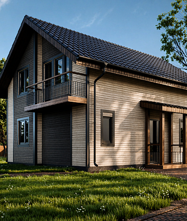 Анис, каркасный дом, 108 м2