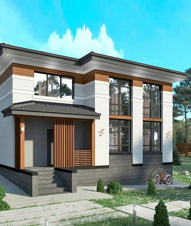 Паэлья, дом из газоблока, 231 м2