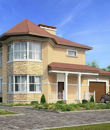 Форт, монолитно-каркасный дом 225 м2