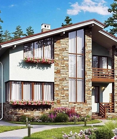 Посейдон, дом из газоблока, 254 м2