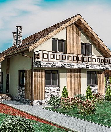 Викинг, дом из газоблока, 208 м2