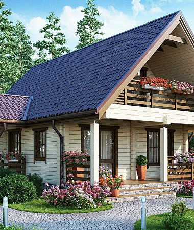 Диадема, каркасный дом, 105 м2