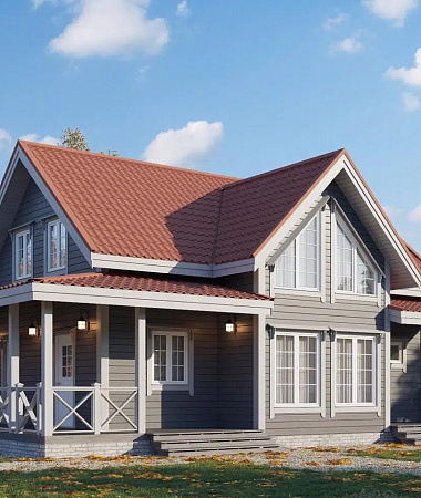 Платина, каркасный дом, 154 м2