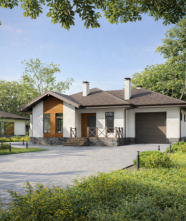 Лесник, дом из газоблока, 140 м2