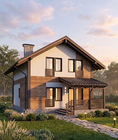Бутон, дом из газоблока, 147 м2