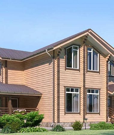 Мимоза, дом из клееного бруса, 215 м2