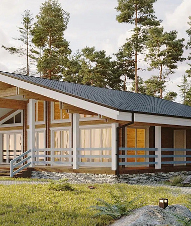 Королёк, каркасный дом, 143 м2