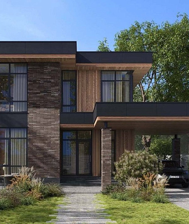 Каприз, дом из газоблока, 196 м2