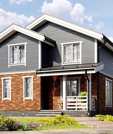 Берилл, дом из газоблока, 107 м2