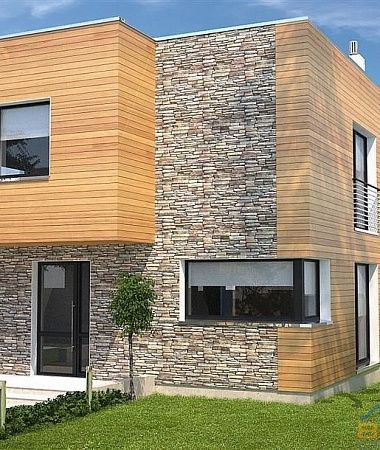 Спутник, коттедж в стиле хай-тек, 128 м2