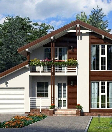 Илай, каркасный дом, 154 м2