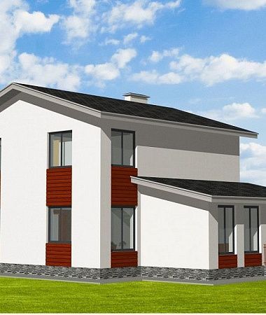 Аманда, монолитно-каркасный дом, 154 м2