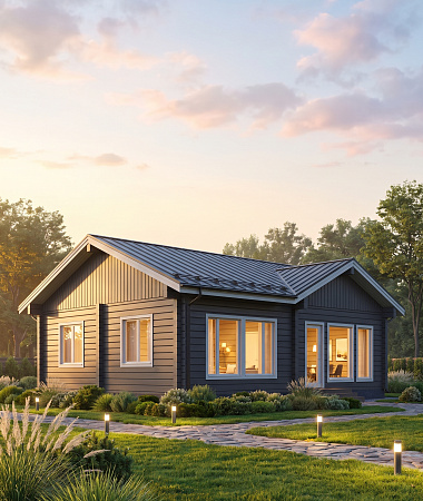 Заветный, каркасный дом, 131 м2