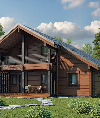 Дуб, каркасный дом, 190 м2