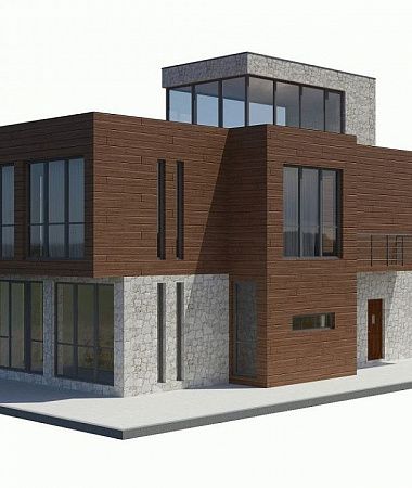 Финик, монолитно-каркасный дом, 250 м2